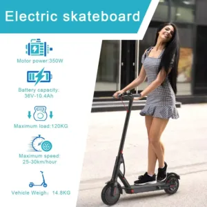 E-Scooter Foldable Waterproof Adult Electric Scooter 8.5Inches Explosion-Proof Tire 36V 350W 10.4Ah Configuration Smart