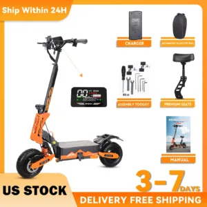 Arwibon 5600W Adult Electric Scooter Dual Motor Top Speed 46MPH,60V27AH, 11-inch Off-Road Tires Sport Folding eScooter with Seat