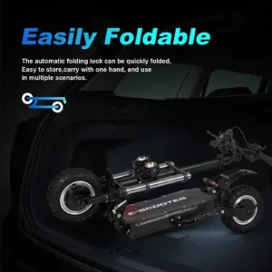 11" Electric Scooter Up to 62 Miles Range, 6000W Dual Motor & 53 MPH Portable Folding Electric Scooter for Adults